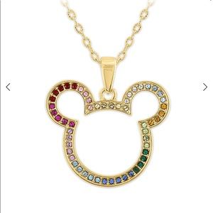 Mickey Mouse Swarovski Crystal Rainbow Necklace